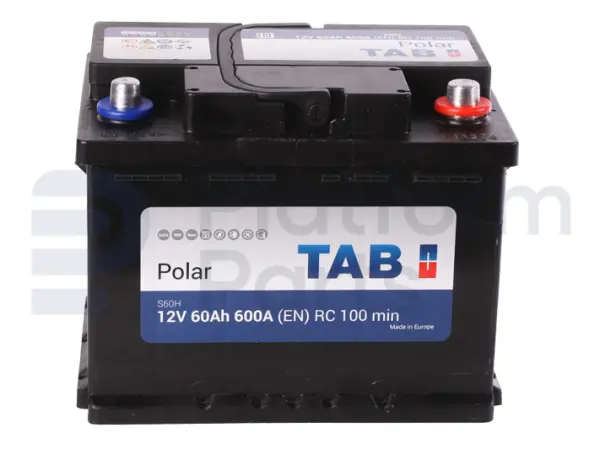 Starter battery, 12V, 60AH@20HR, 600A