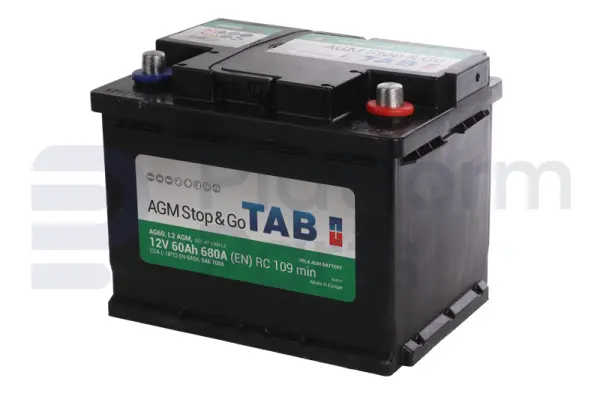 Starter battery, 12V, 60AH@20HR, 680A