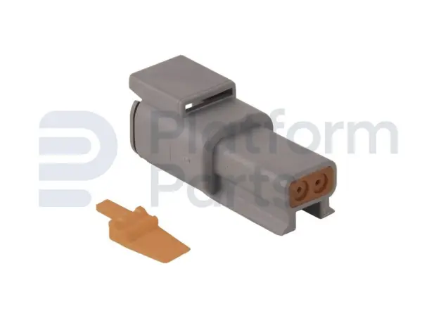 Connector plug, DTM-series, 2 pin, female