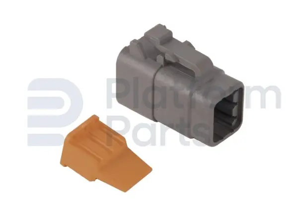 Connector plug, DTM-series, 6 pin, male