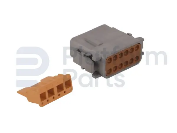 Verbindingsfiche, DTM-series, 12 pin, mannelijk