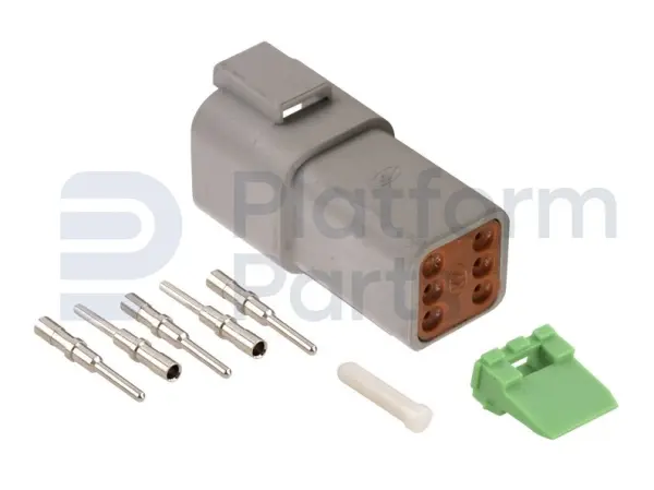 Connector plug, DT-series, 6 pin, female