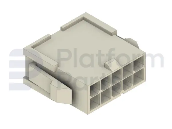 Connector plug, MS-serie, 10 pin, female