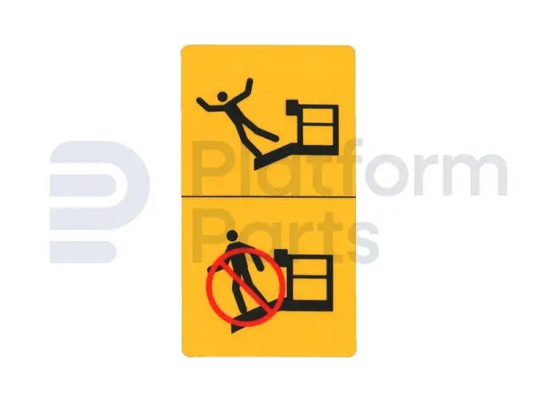 Pegatina, fall hazard