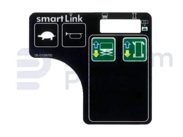 Pegatina, caja de control