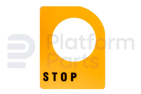 Pegatina, parada de emergencia, GR/GRC/GS PCON