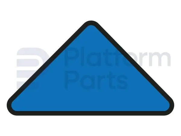 Pegatina, triángulo azul