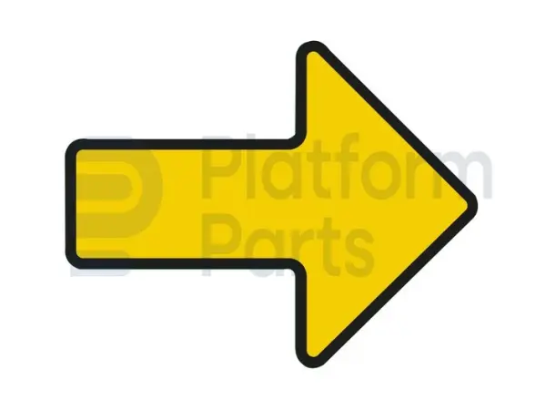 Decal, yellow arrow