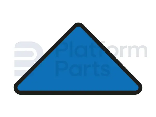 Decal, blue triangle