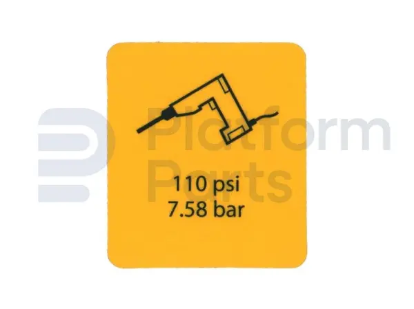Decal, airline 110 PSI