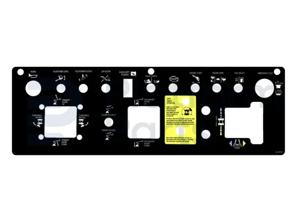 Pegatina, uso, caja de control