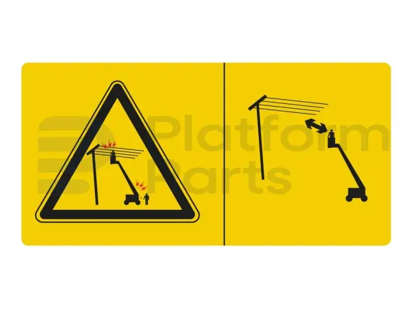 Decal, high voltage, boom lift