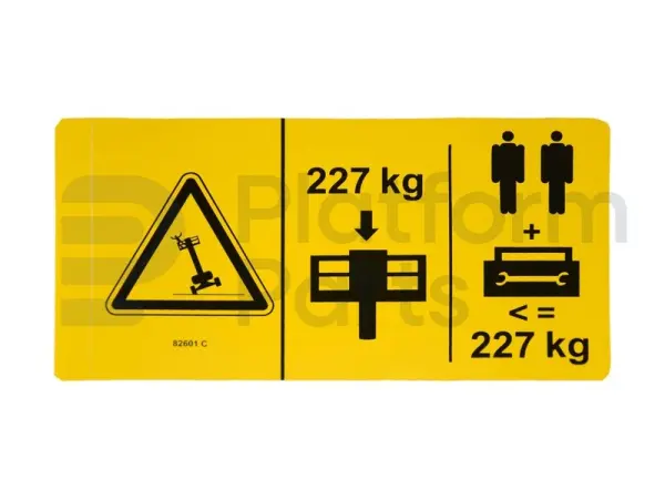 Decal, max capacity 227kg