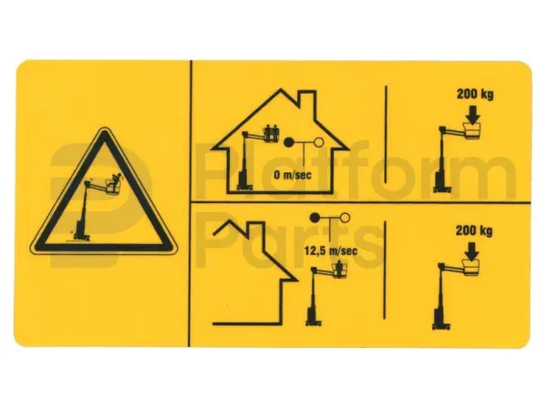 Decal, tipping danger