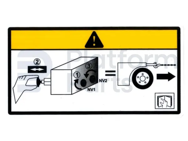Decal, brake release