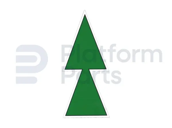 Decal, green arrow