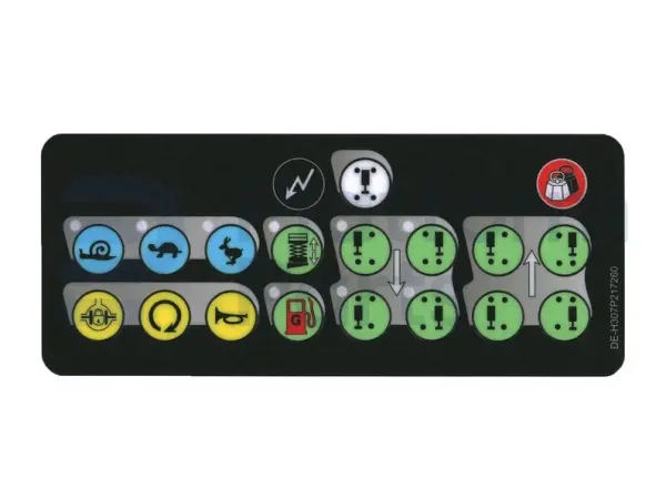 Decal, control, control box