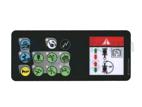 Decal, control, control box