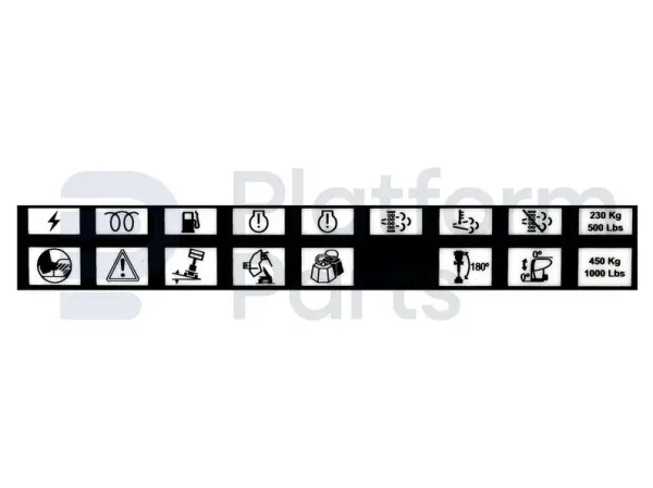 Decal, control, control box