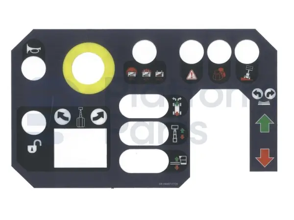 Decal, control, control box
