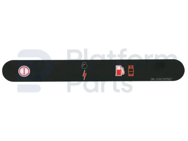 Decal, stop, control box