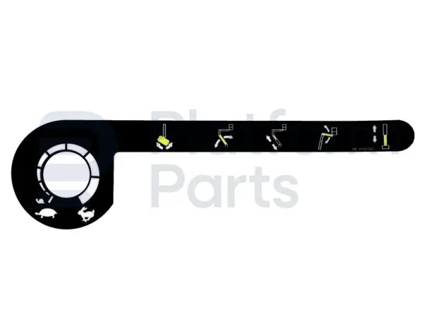 Decal, function-speed, control box