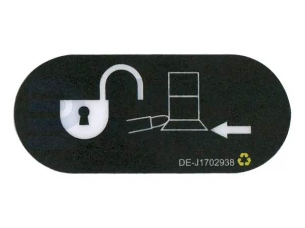Decal, soft touch override, control box