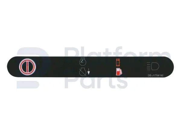 Decal, stop, control box