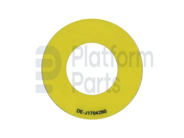 Decal, emergency stop, control box
