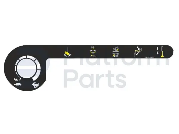 Decal, function-speed, control box