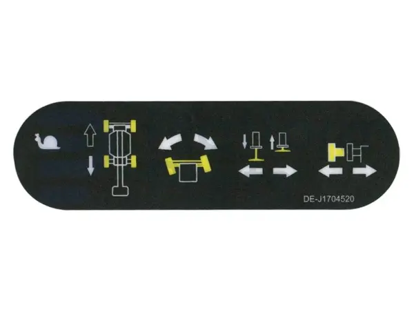 Decal, drive-steer, stamping, control box