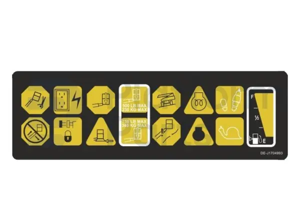 Sticker, display, control box