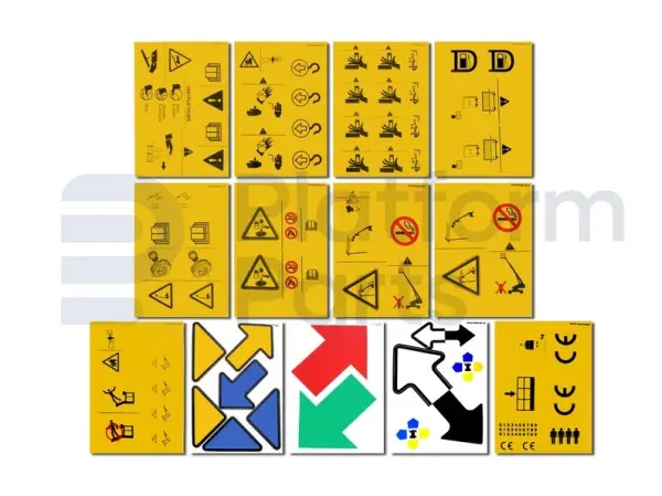 Decal kit, safety (symbols), articulated-telescopic