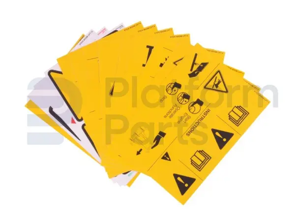 Decal kit, safety (symbols), articulated-telescopic