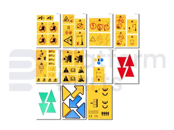 Decal kit, safety (symbols), vertical mast