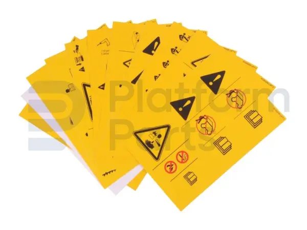 Decal kit, safety (symbols), scissor lift