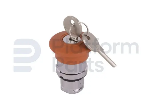 Emergency stop metal with key