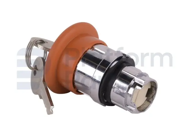 Emergency stop metal with key