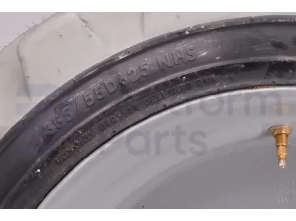 Non-marking tire + rim, foamed, RH