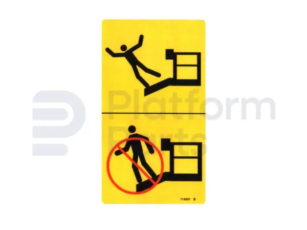 Autocollant, crushing hazard platform