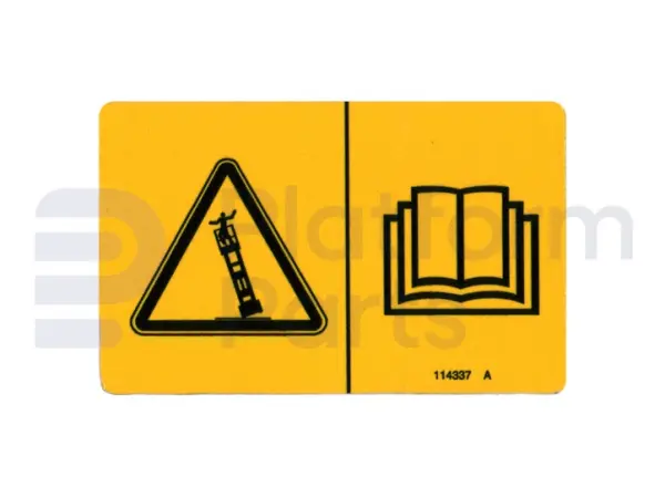 Autocollant, flèche jaune