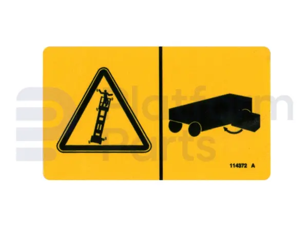 Autocollant, crushing hazard platform