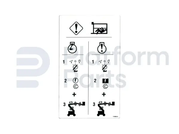 Decal, emergency down instruction