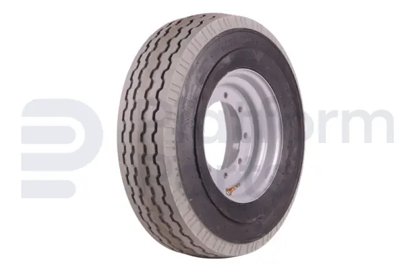 Non-marking tire + rim, foamed, 9LG / steer, front