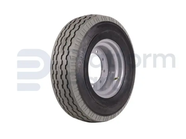 Non-marking tire + rim, foamed, 9LG / non-steer, rear