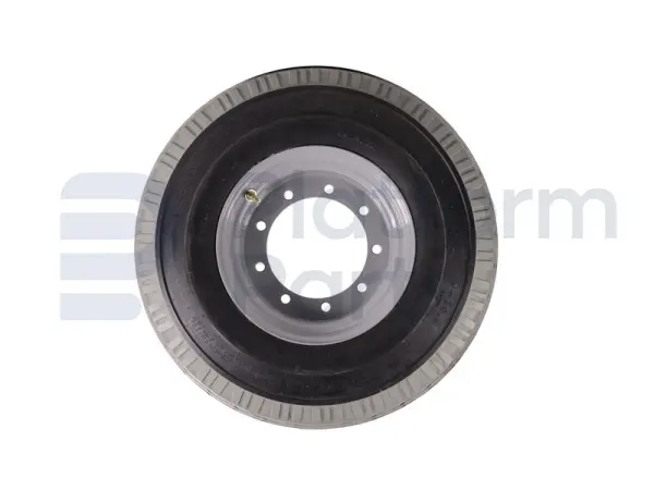 Non-marking tire + rim, foamed, 9LG / non-steer, rear