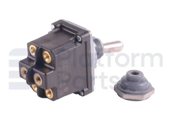 Toggle switch, (ON)-ON, DPDT