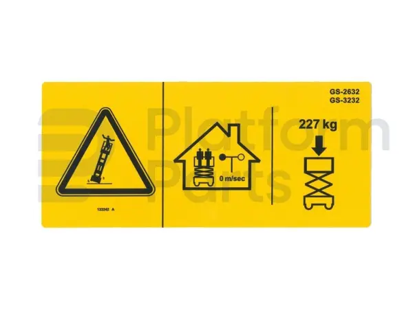Pegatina, capacidad máxima 227kg GS2032/GS2632/GS3232