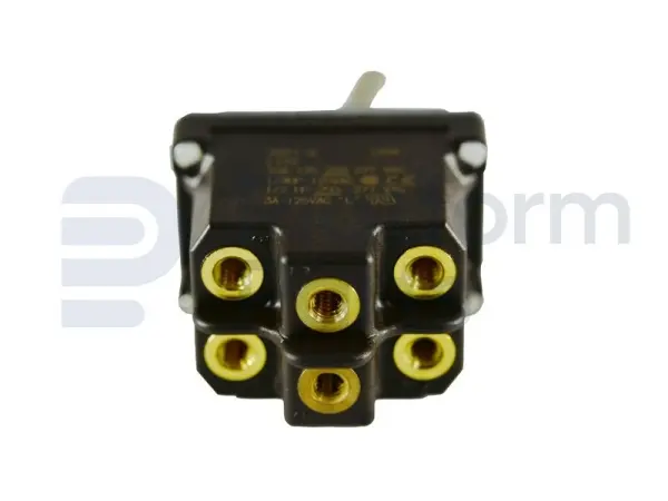 Toggle switch, (ON)-ON, DPDT