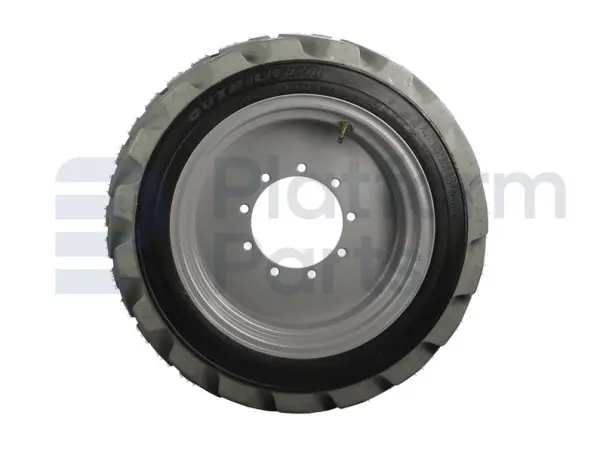 Non-marking tire + rim, foamed, LH